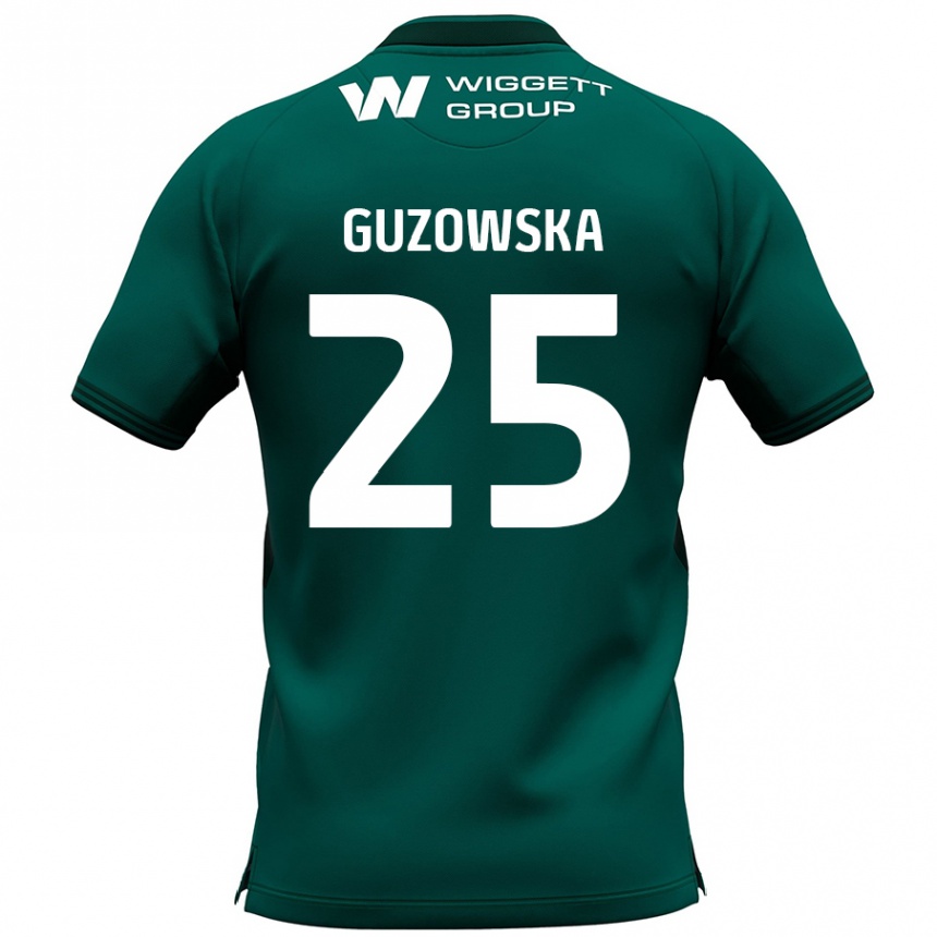 Enfant Football Maillot Sara Guzowska #25 Vert Tenues Extérieur 2024/25