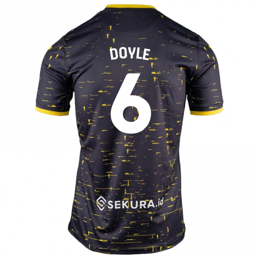 Enfant Football Maillot Callum Doyle #6 Noir Jaune Tenues Extérieur 2024/25