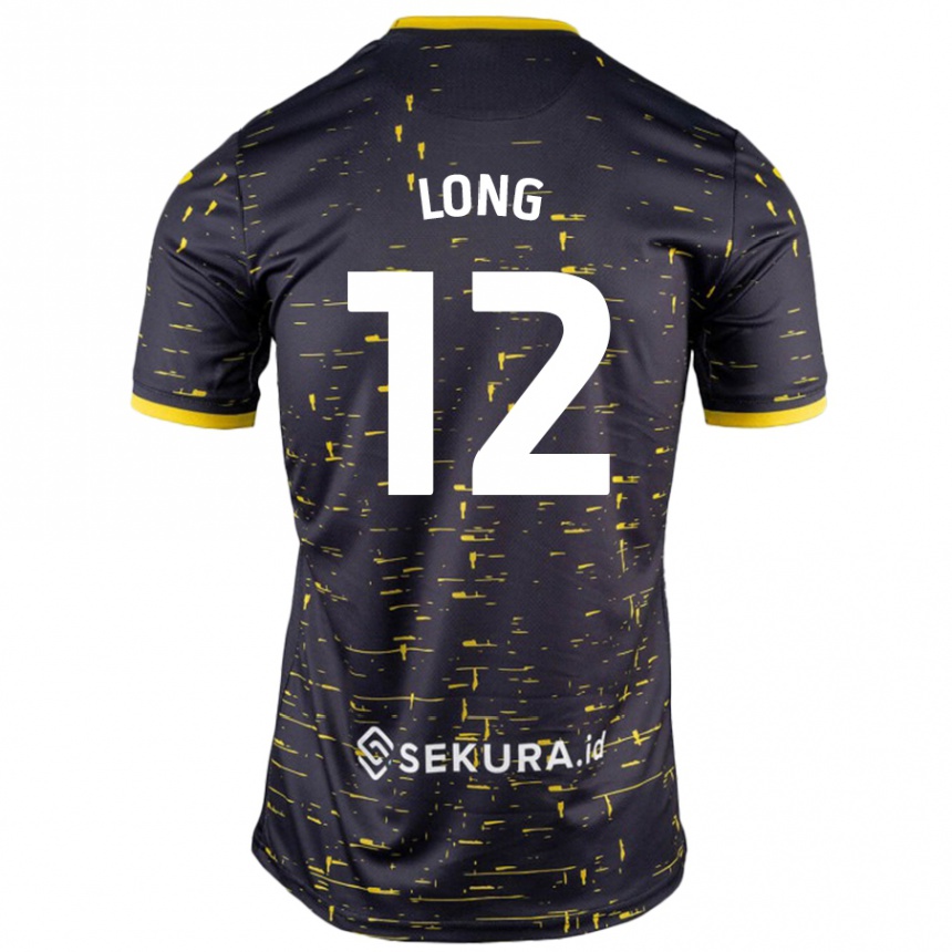 Enfant Football Maillot George Long #12 Noir Jaune Tenues Extérieur 2024/25