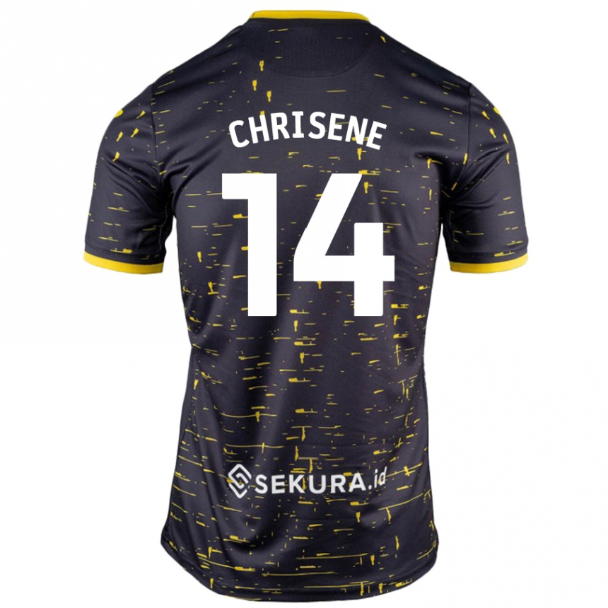 Enfant Football Maillot Ben Chrisene #14 Noir Jaune Tenues Extérieur 2024/25