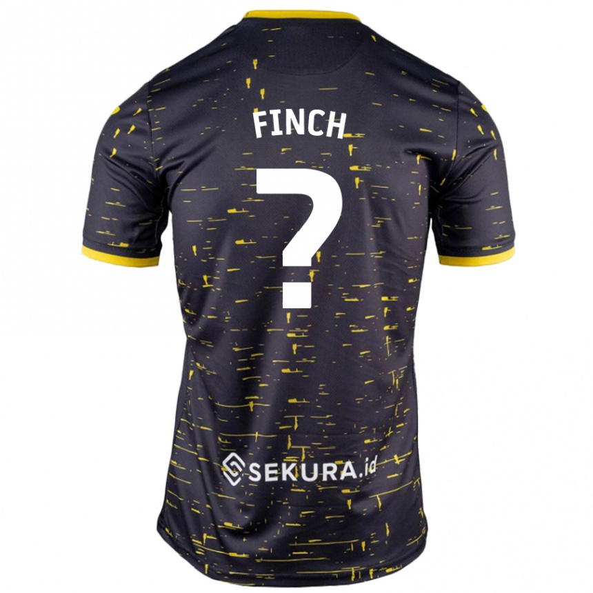 Enfant Football Maillot Tom Finch #0 Noir Jaune Tenues Extérieur 2024/25