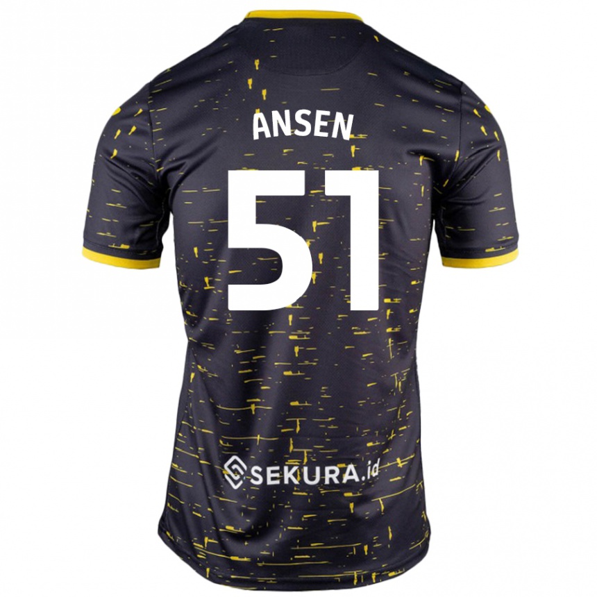 Enfant Football Maillot Caleb Ansen #51 Noir Jaune Tenues Extérieur 2024/25