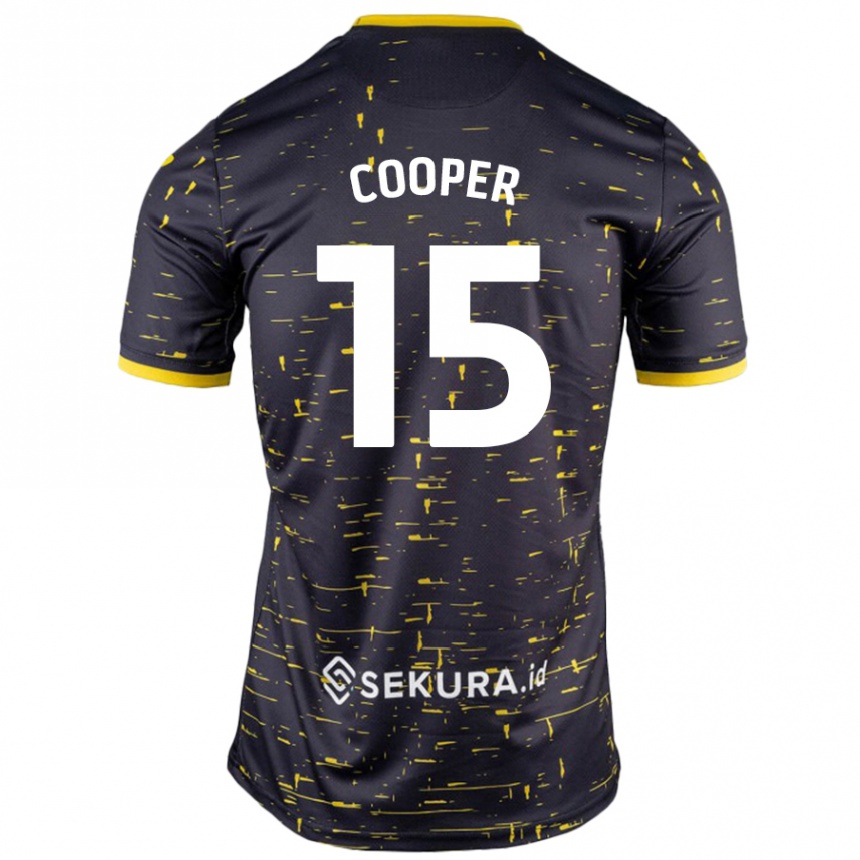 Enfant Football Maillot Naomi Cooper #15 Noir Jaune Tenues Extérieur 2024/25