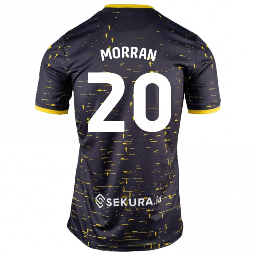 Enfant Football Maillot Eloise Morran #20 Noir Jaune Tenues Extérieur 2024/25