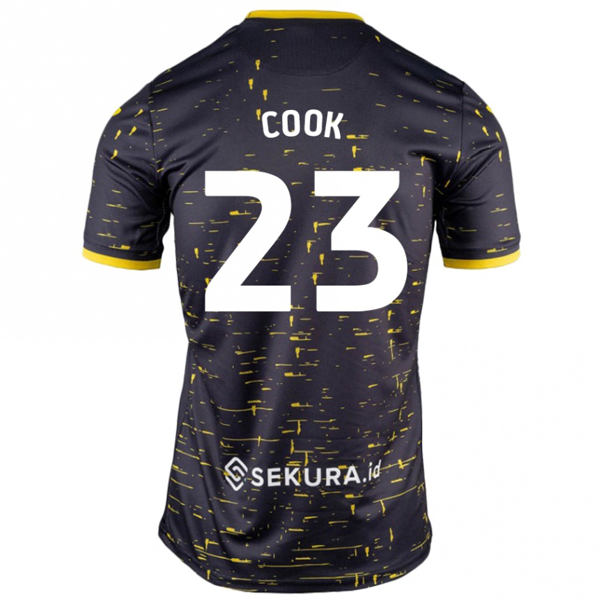 Enfant Football Maillot Olivia Cook #23 Noir Jaune Tenues Extérieur 2024/25