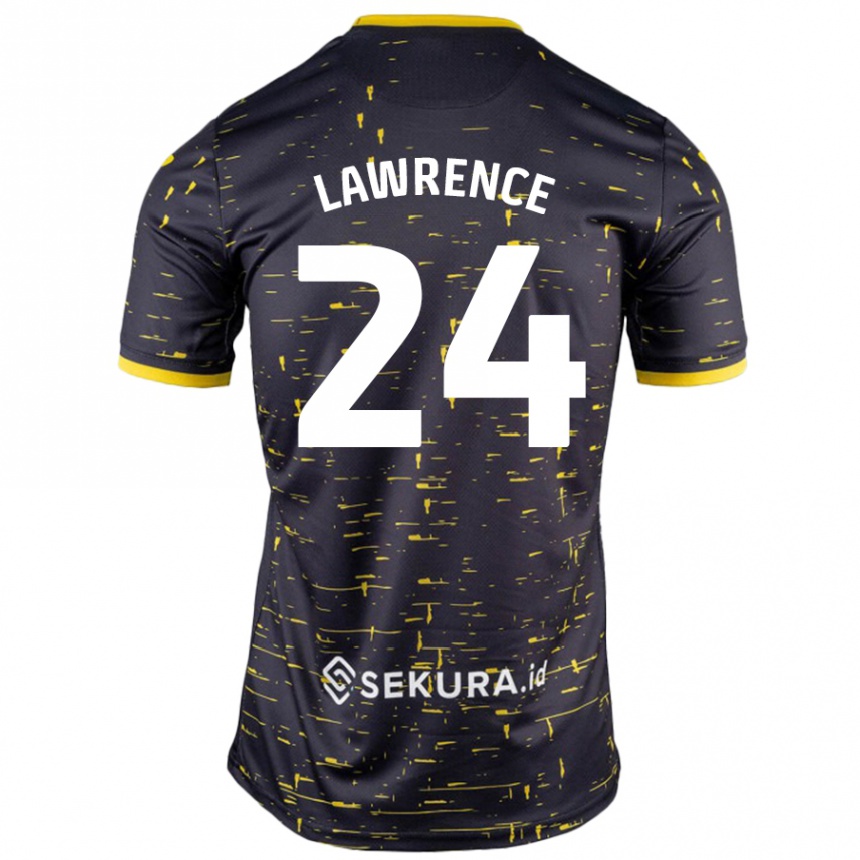 Enfant Football Maillot Rachel Lawrence #24 Noir Jaune Tenues Extérieur 2024/25