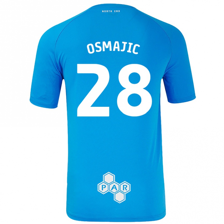 Enfant Football Maillot Milutin Osmajic #28 Bleu Ciel Tenues Extérieur 2024/25