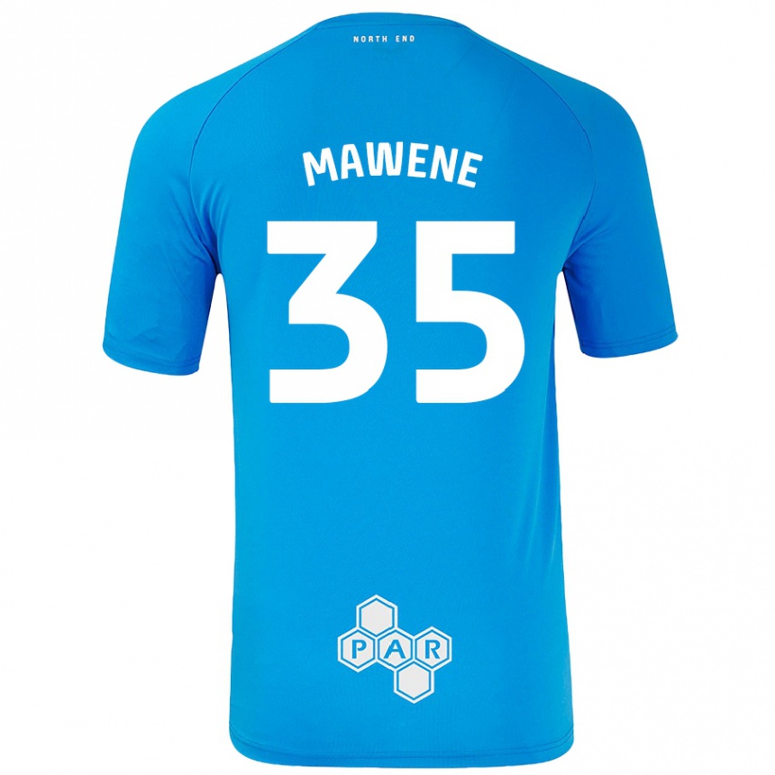 Enfant Football Maillot Noah Mawene #35 Bleu Ciel Tenues Extérieur 2024/25