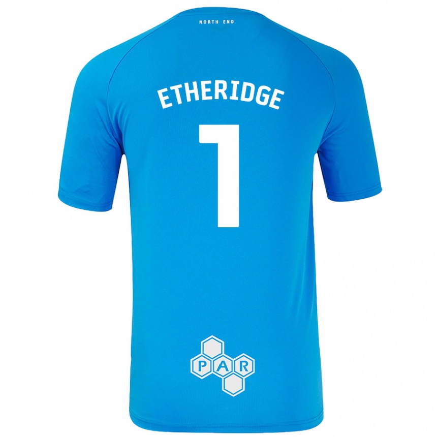 Enfant Football Maillot Ellie Etheridge #1 Bleu Ciel Tenues Extérieur 2024/25