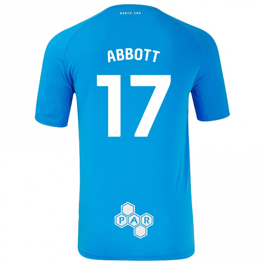 Enfant Football Maillot Becky Abbott #17 Bleu Ciel Tenues Extérieur 2024/25