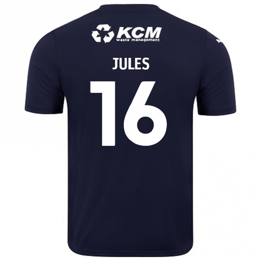 Enfant Football Maillot Zak Jules #16 Bleu Marine Tenues Extérieur 2024/25