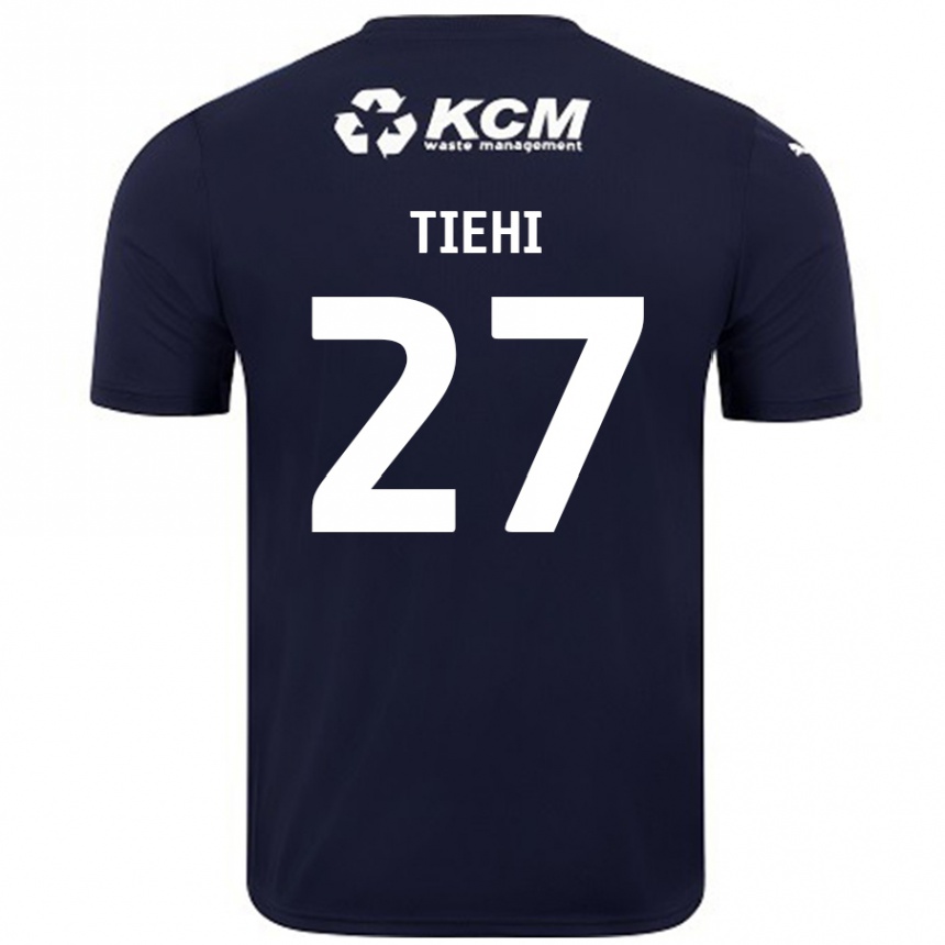 Enfant Football Maillot Christ Tiehi #27 Bleu Marine Tenues Extérieur 2024/25