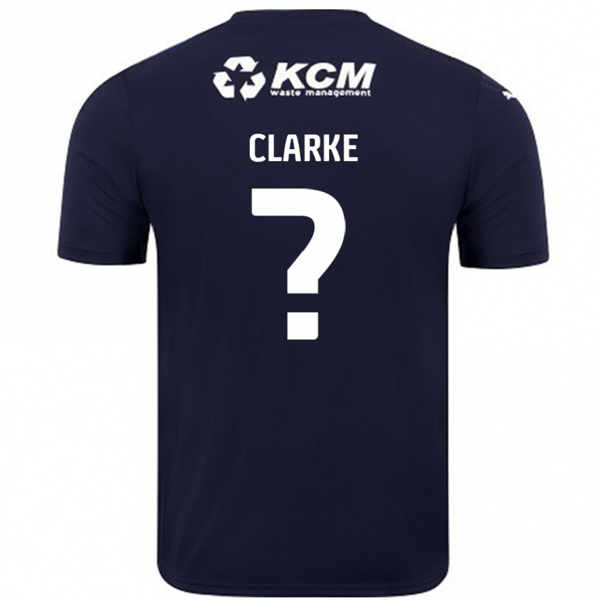 Enfant Football Maillot James Clarke #0 Bleu Marine Tenues Extérieur 2024/25