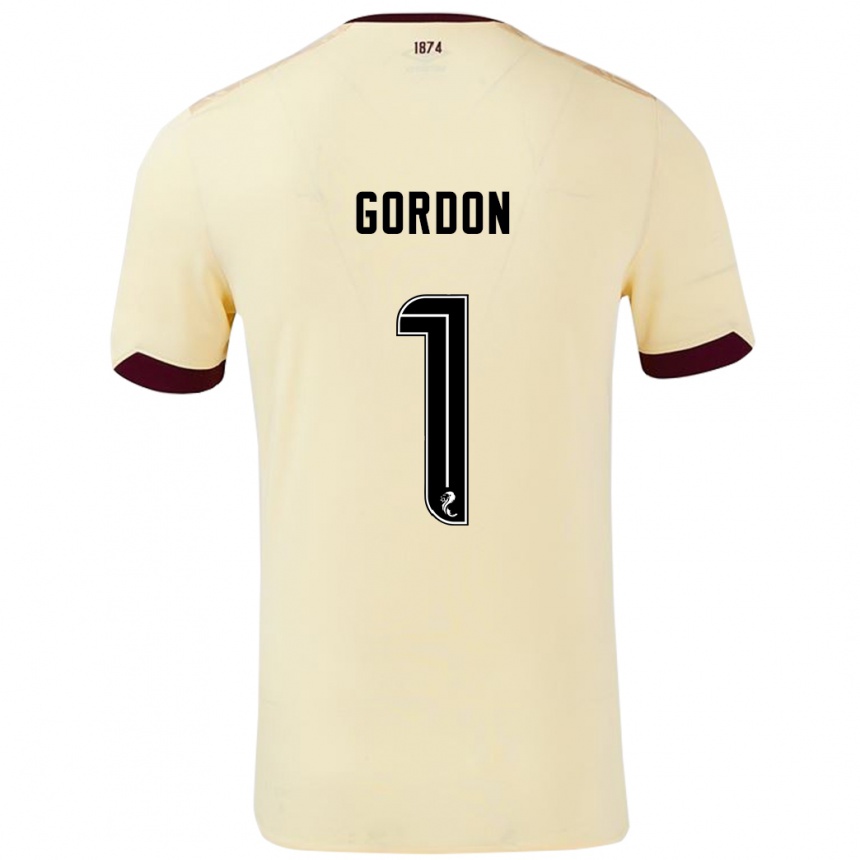 Enfant Football Maillot Craig Gordon #1 Crème Bordeaux Tenues Extérieur 2024/25