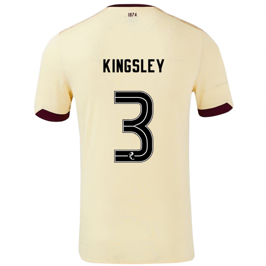 Enfant Football Maillot Stephen Kingsley #3 Crème Bordeaux Tenues Extérieur 2024/25