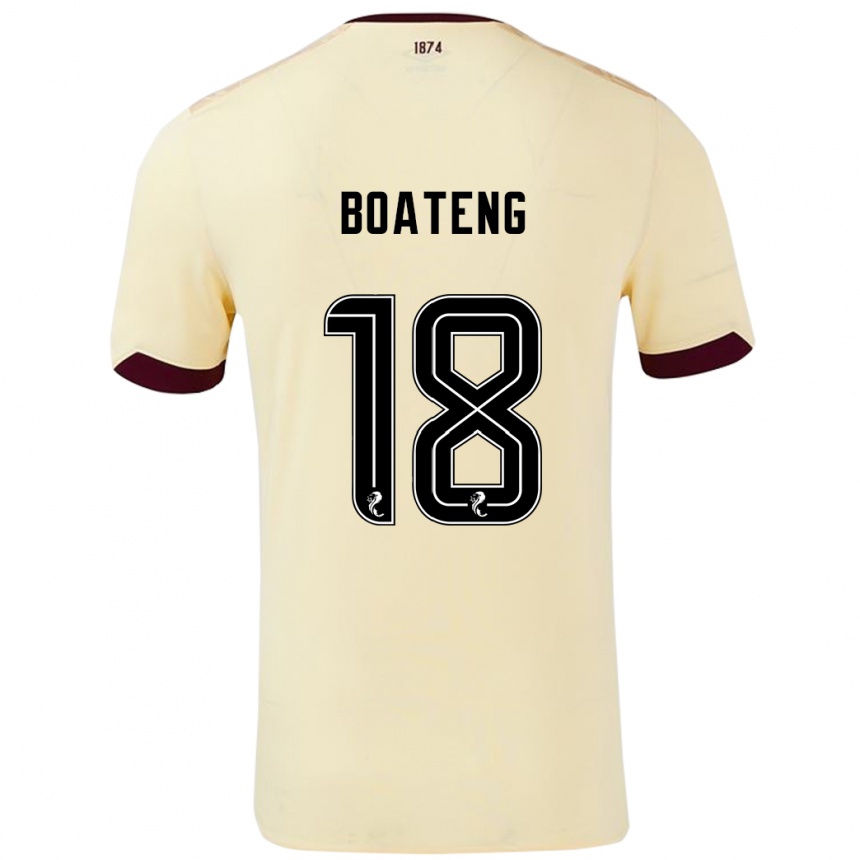 Enfant Football Maillot Malachi Boateng #18 Crème Bordeaux Tenues Extérieur 2024/25