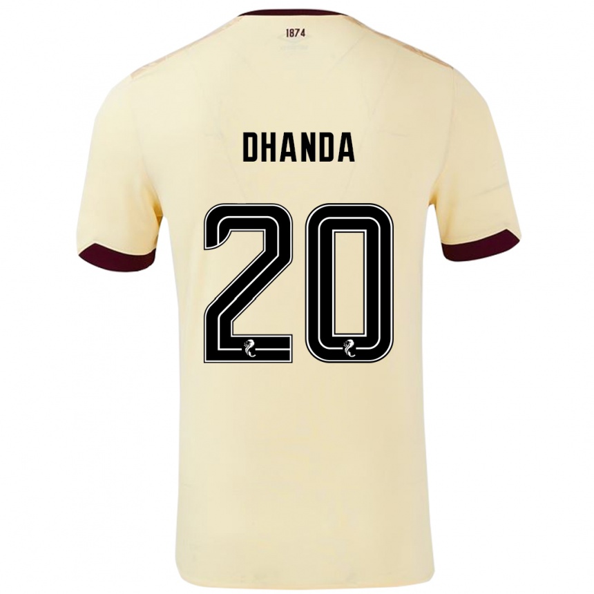 Enfant Football Maillot Yan Dhanda #20 Crème Bordeaux Tenues Extérieur 2024/25