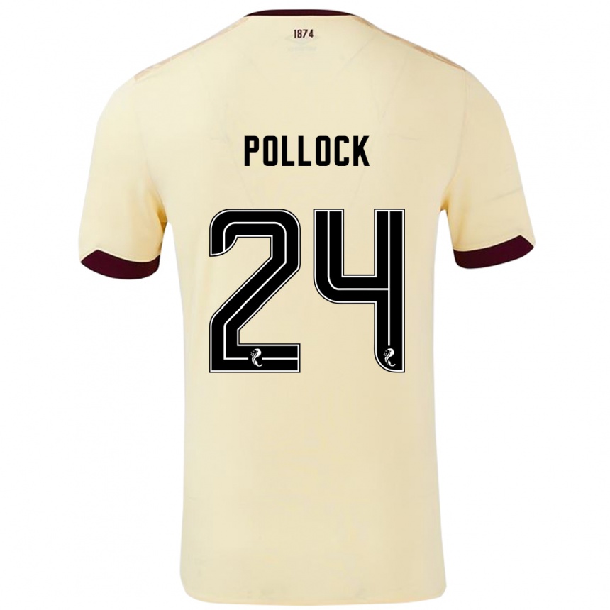 Enfant Football Maillot Finlay Pollock #24 Crème Bordeaux Tenues Extérieur 2024/25