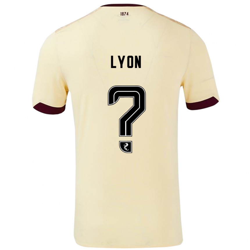 Enfant Football Maillot Jack Lyon #0 Crème Bordeaux Tenues Extérieur 2024/25