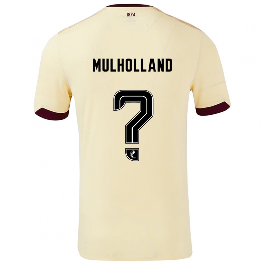 Enfant Football Maillot James Mulholland #0 Crème Bordeaux Tenues Extérieur 2024/25