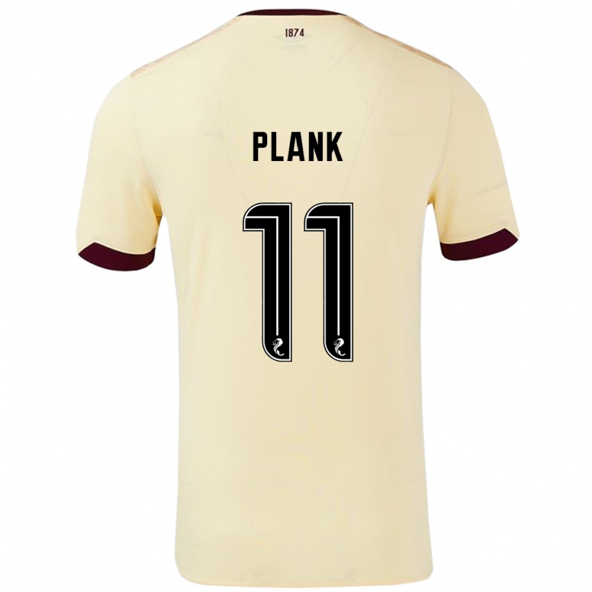 Enfant Football Maillot Dom Plank #11 Crème Bordeaux Tenues Extérieur 2024/25