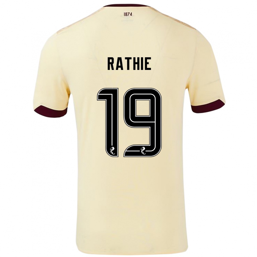 Enfant Football Maillot Luke Rathie #19 Crème Bordeaux Tenues Extérieur 2024/25