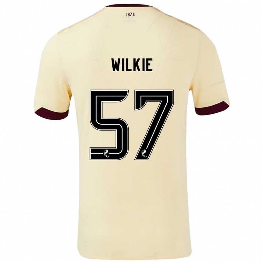 Enfant Football Maillot Coupar Wilkie #57 Crème Bordeaux Tenues Extérieur 2024/25