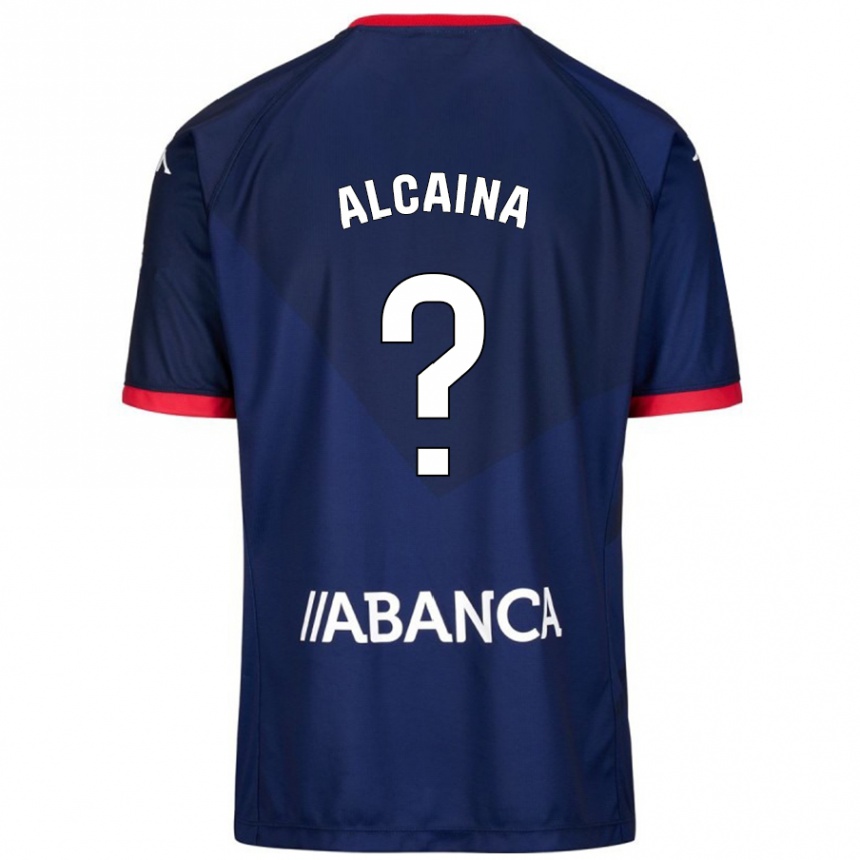 Enfant Football Maillot Raúl Alcaina #0 Bleu Marine Tenues Extérieur 2024/25