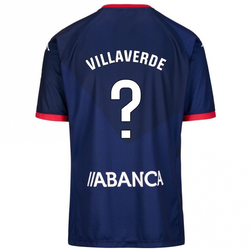 Enfant Football Maillot Hugo Villaverde #0 Bleu Marine Tenues Extérieur 2024/25