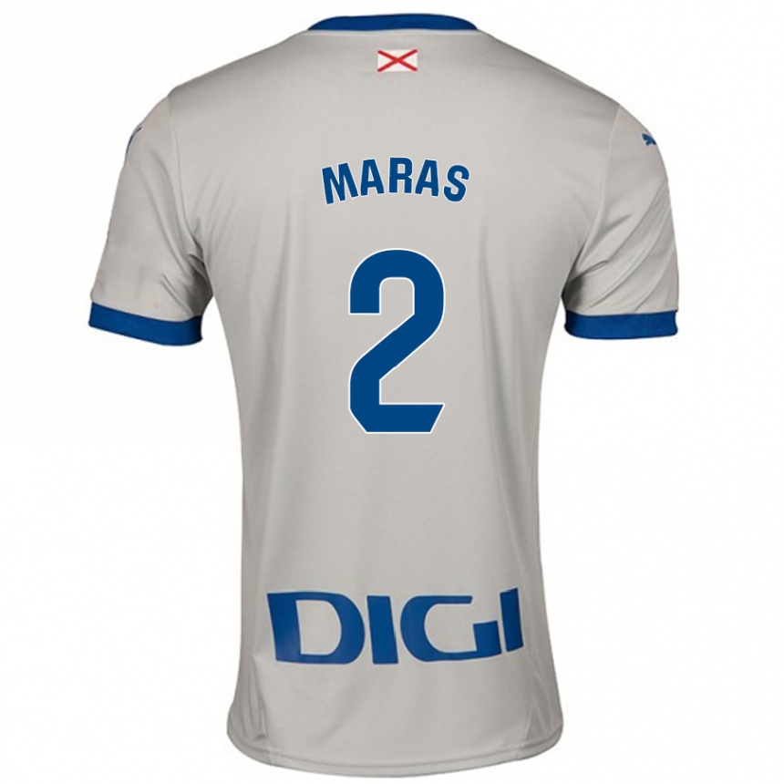 Enfant Football Maillot Nikola Maras #2 Gris Clair Tenues Extérieur 2024/25