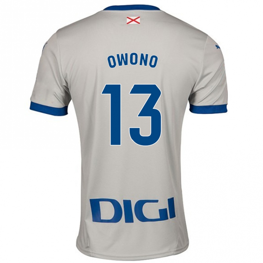 Enfant Football Maillot Jesús Owono #13 Gris Clair Tenues Extérieur 2024/25