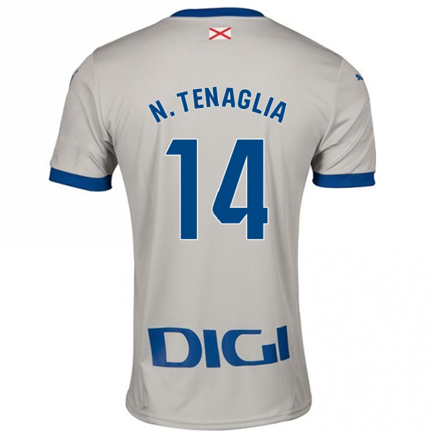 Enfant Football Maillot Nahuel Tenaglia #14 Gris Clair Tenues Extérieur 2024/25