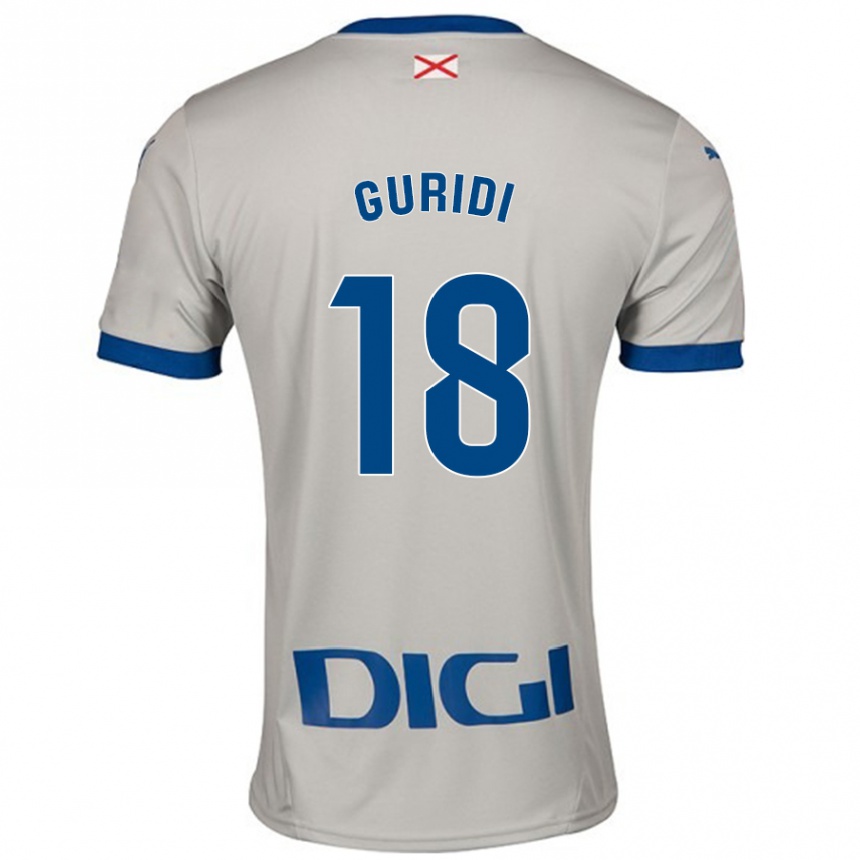 Enfant Football Maillot Jon Guridi #18 Gris Clair Tenues Extérieur 2024/25