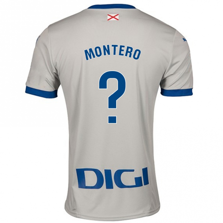 Enfant Football Maillot Rubén Montero #0 Gris Clair Tenues Extérieur 2024/25