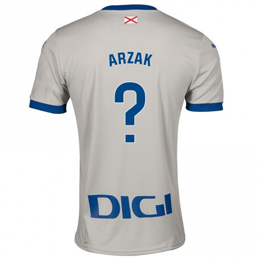 Enfant Football Maillot Andoni Arzak #0 Gris Clair Tenues Extérieur 2024/25