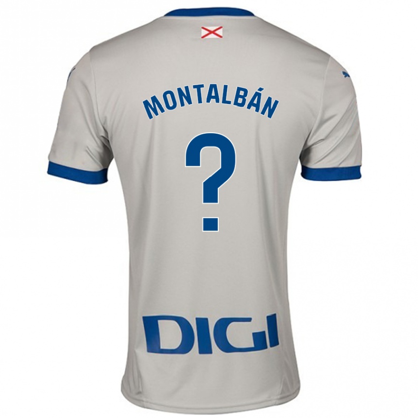 Enfant Football Maillot Enrique Montalbán #0 Gris Clair Tenues Extérieur 2024/25