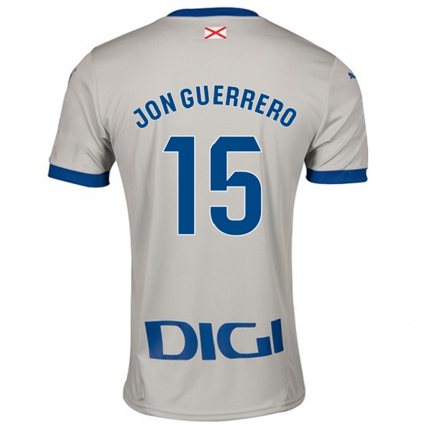 Enfant Football Maillot Julen Jon Guerrero #15 Gris Clair Tenues Extérieur 2024/25