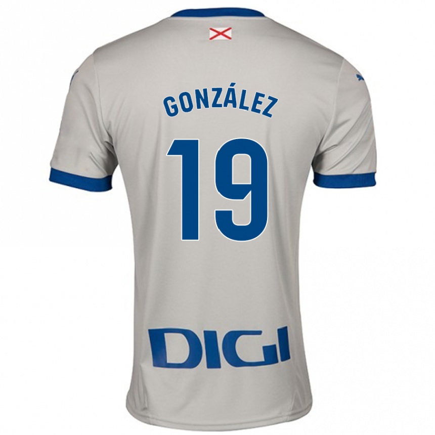 Enfant Football Maillot Aimar González #19 Gris Clair Tenues Extérieur 2024/25