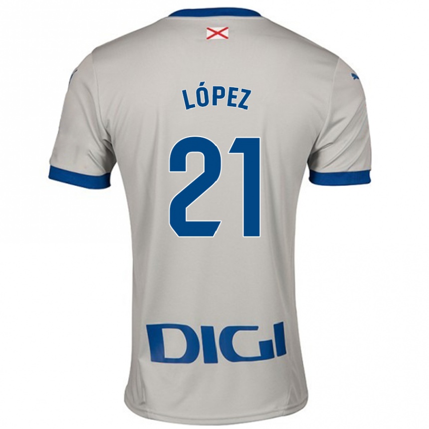 Enfant Football Maillot Juanma López #21 Gris Clair Tenues Extérieur 2024/25