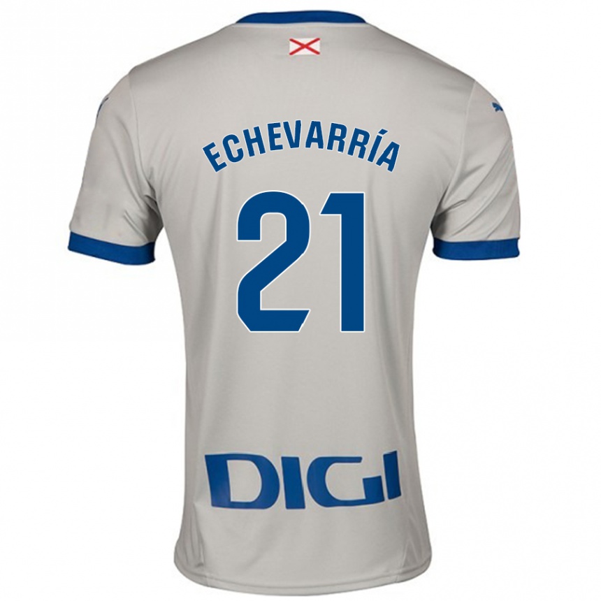 Enfant Football Maillot Martin Echevarría #21 Gris Clair Tenues Extérieur 2024/25