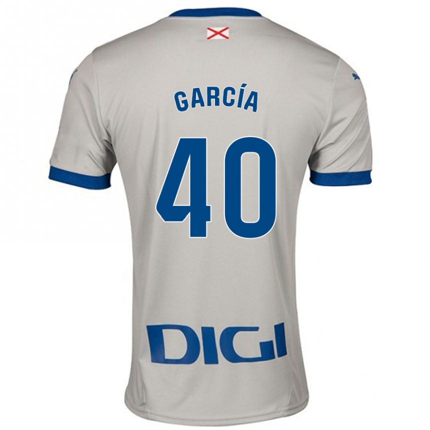 Enfant Football Maillot Álvaro García #40 Gris Clair Tenues Extérieur 2024/25