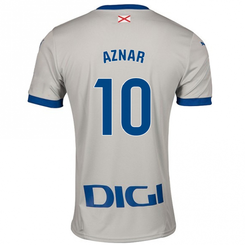 Enfant Football Maillot Alba Aznar #10 Gris Clair Tenues Extérieur 2024/25