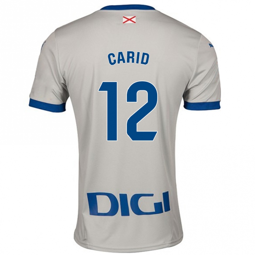 Enfant Football Maillot Andrea Carid #12 Gris Clair Tenues Extérieur 2024/25