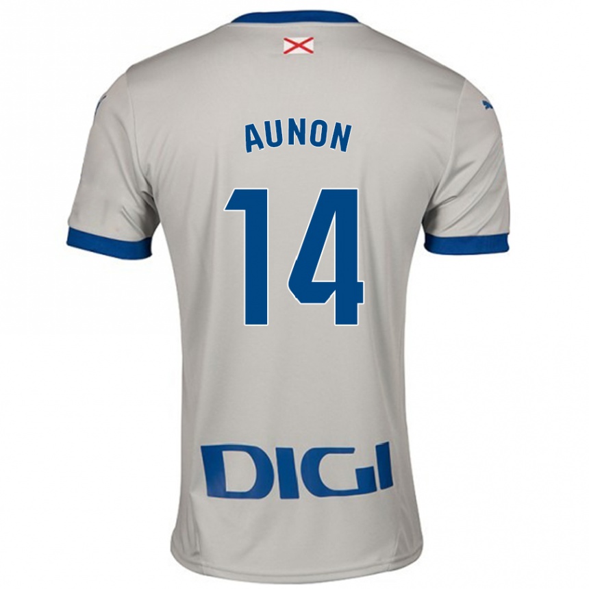 Enfant Football Maillot Cristina Auñón #14 Gris Clair Tenues Extérieur 2024/25