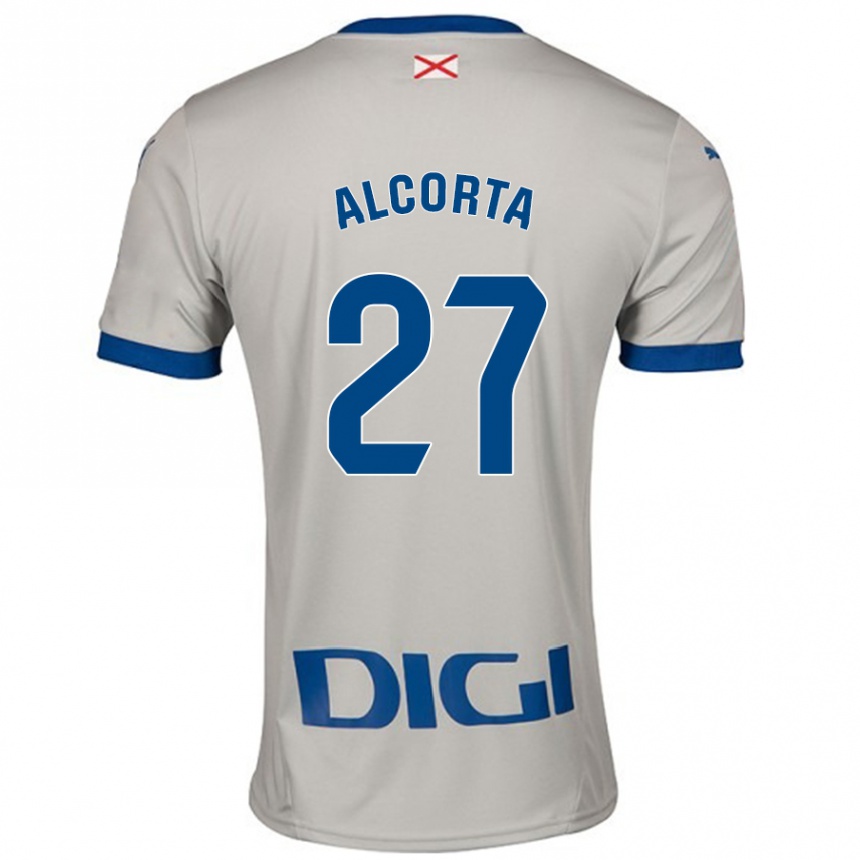 Enfant Football Maillot Alaitz Alcorta #27 Gris Clair Tenues Extérieur 2024/25