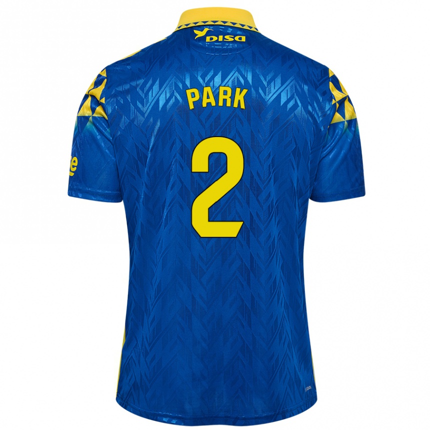 Enfant Football Maillot Marvin Park #2 Bleu Jaune Tenues Extérieur 2024/25