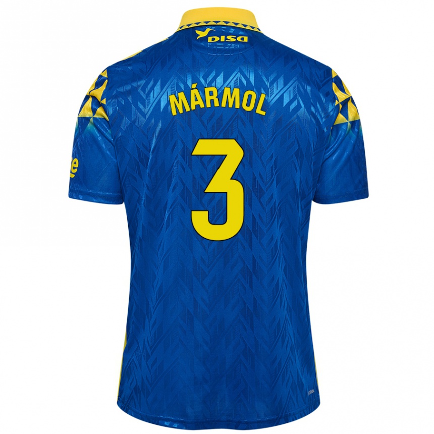 Enfant Football Maillot Mika Mármol #3 Bleu Jaune Tenues Extérieur 2024/25