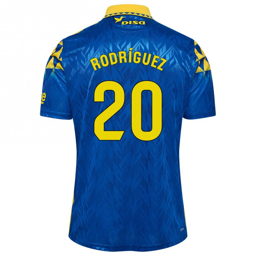 Enfant Football Maillot Kirian Rodríguez #20 Bleu Jaune Tenues Extérieur 2024/25