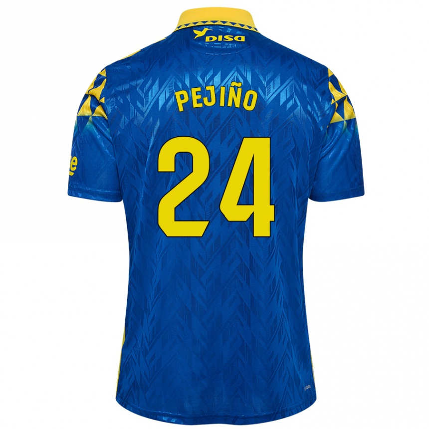 Enfant Football Maillot Pejiño #24 Bleu Jaune Tenues Extérieur 2024/25