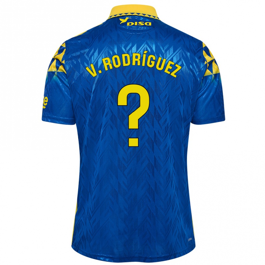 Enfant Football Maillot Carlos Vicente Rodríguez #0 Bleu Jaune Tenues Extérieur 2024/25